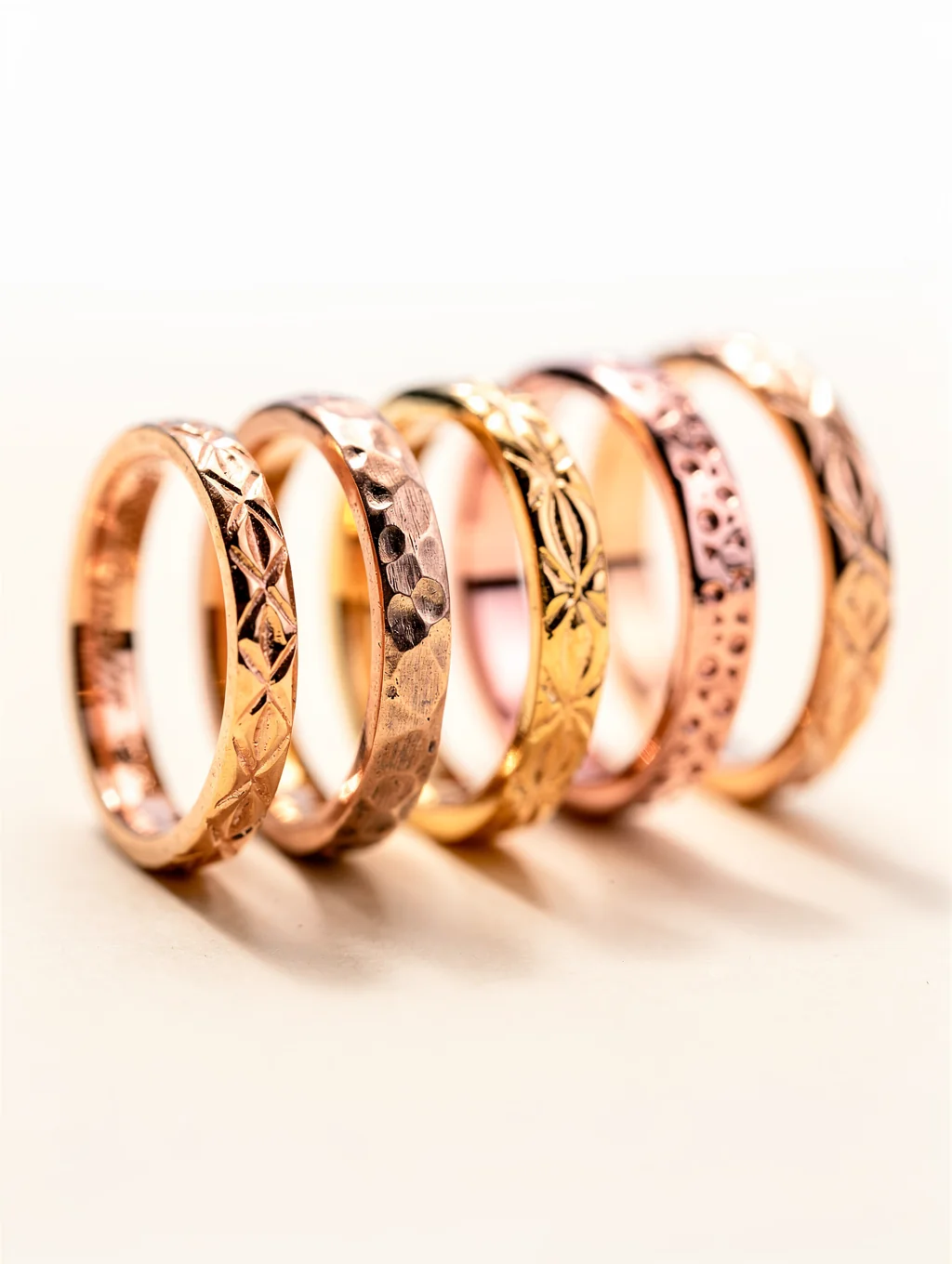 Hand showing stacked silver rings and layered chains